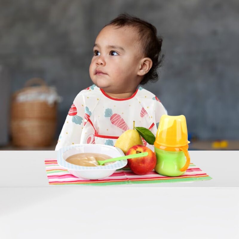 Babero Mangas Largas de Tela Zanahoria 0 a 2 Años Úpale - Imagen 3
