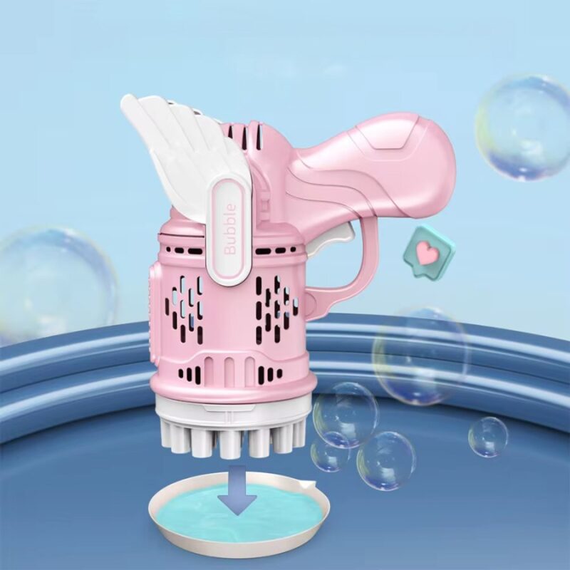 Pistola De Burbujas Rosa 23 Orificios Úpale - Imagen 5