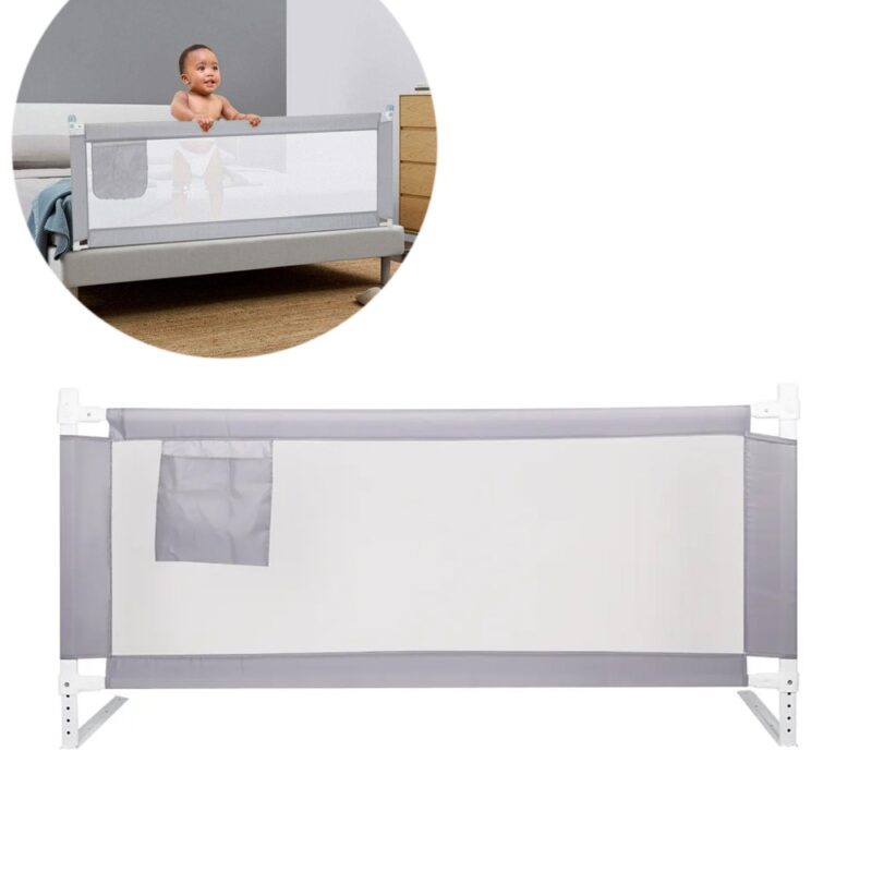 Baranda de cama para protección de bebés Gris 178 x 50 cm Úpale