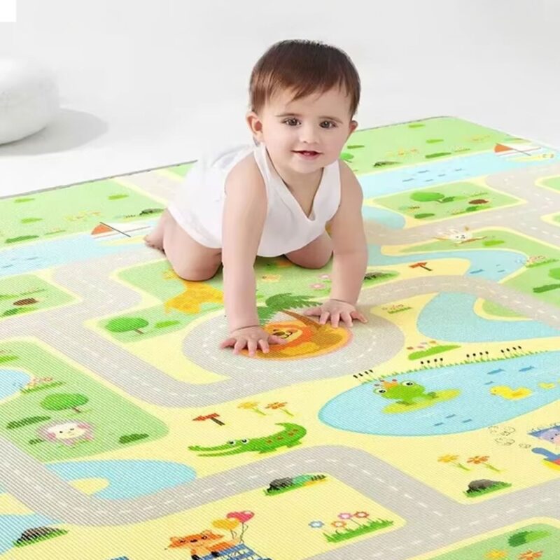 Alfombra De Gateo para bebés Pista De Carros Úpale 180 X 150 X 1 cm - Imagen 4
