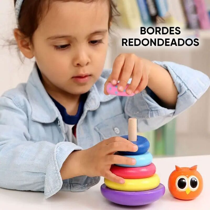 Juguete para bebés Torre Apilable Circular Búho Úpale - Imagen 3