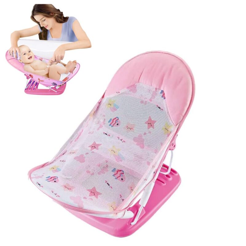 Asiento De Ducha para Bebé Con Malla Rosa Úpale