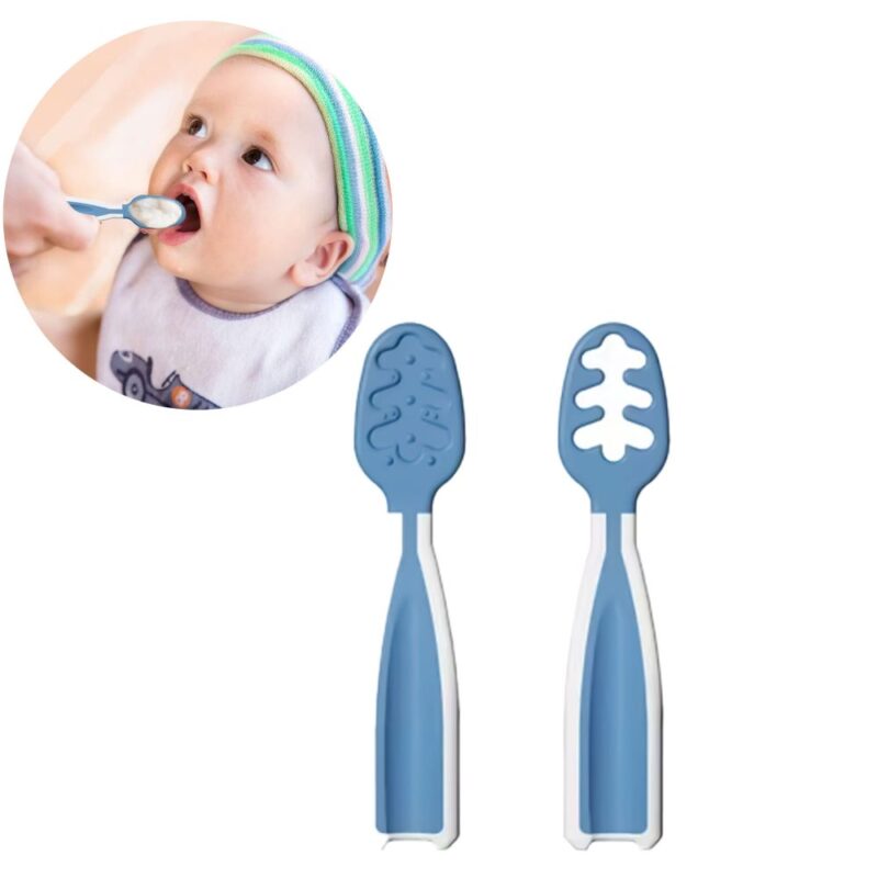 Juego De Cucharas para Dentición de bebés Azul BLW Úpale