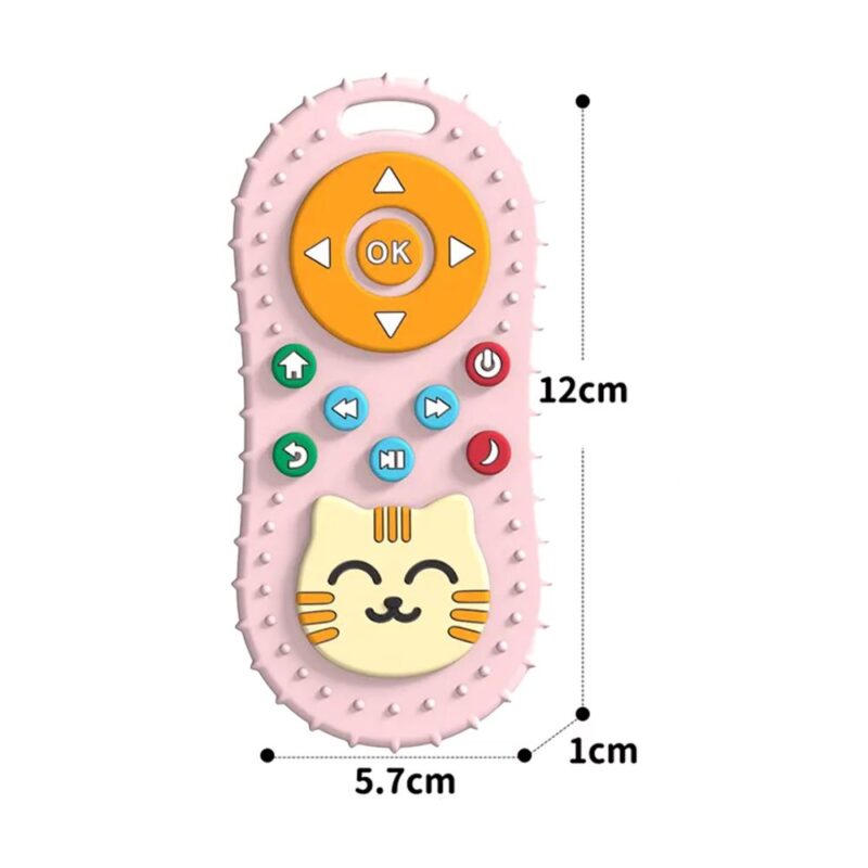 Masticador de silicón para bebés Control Remoto Rosa Úpale - Imagen 3
