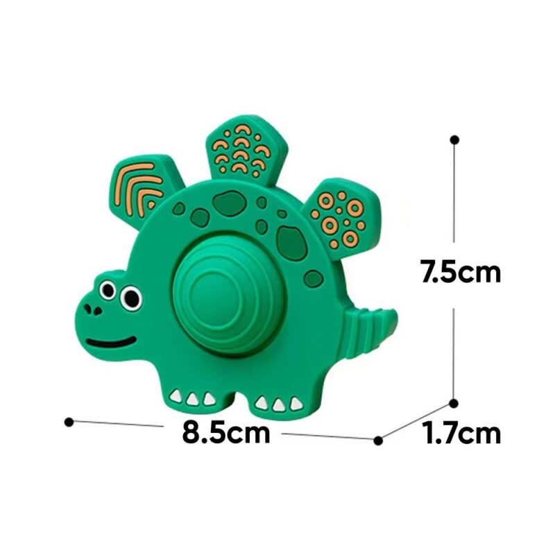 Masticador de silicón para bebés Dino Verde Úpale - Imagen 2