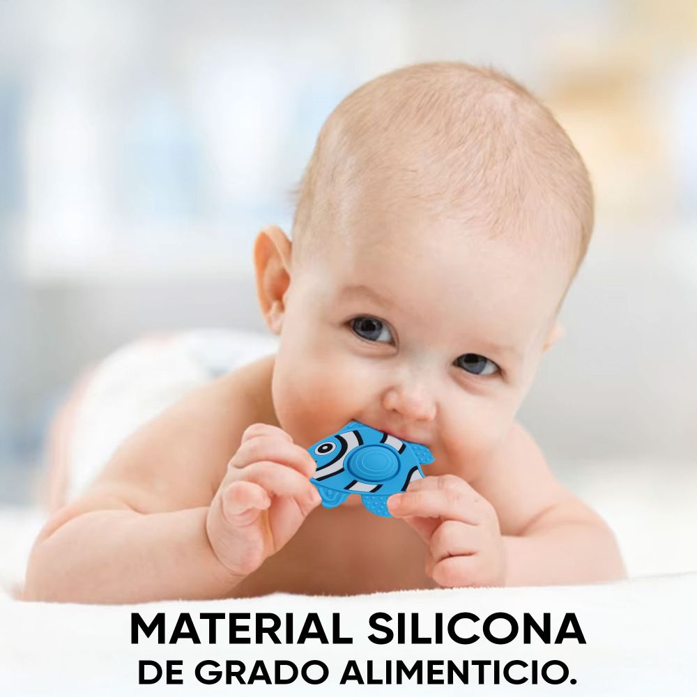 Masticador de silicón para bebés Pez Azul Úpale - Imagen 4