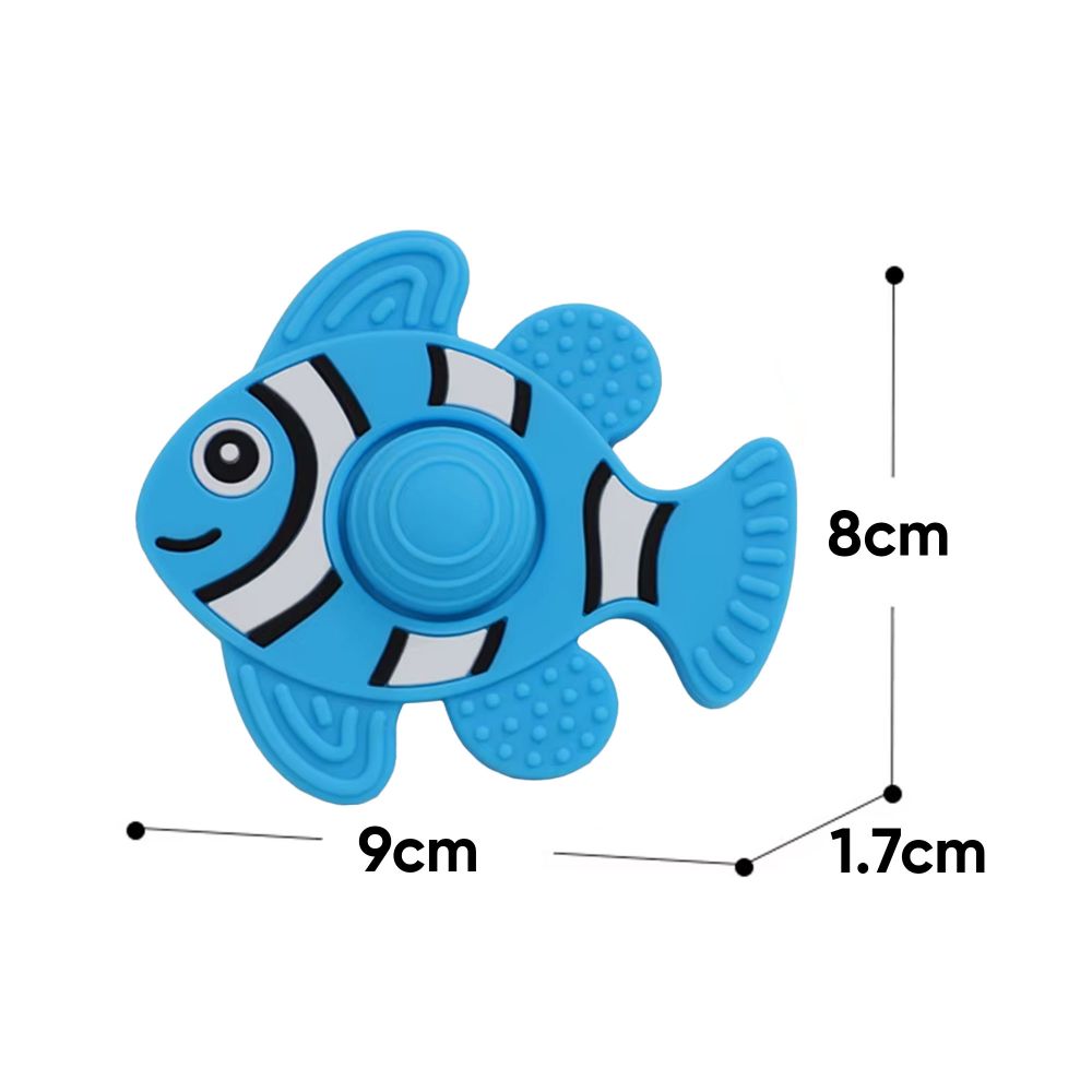 Masticador de silicón para bebés Pez Azul Úpale - Imagen 2