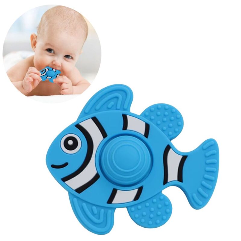 Masticador de silicón para bebés Pez Azul Úpale