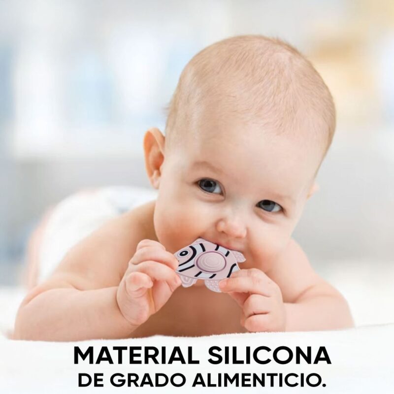 Masticador de silicón para bebés Pez Rosa Úpale - Imagen 4