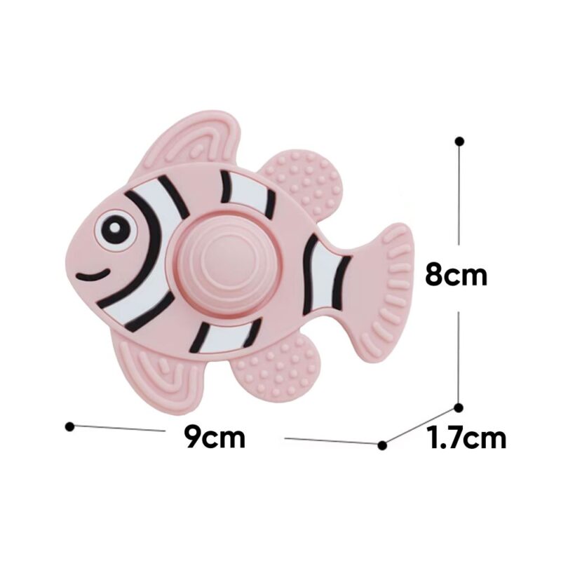 Masticador de silicón para bebés Pez Rosa Úpale - Imagen 2
