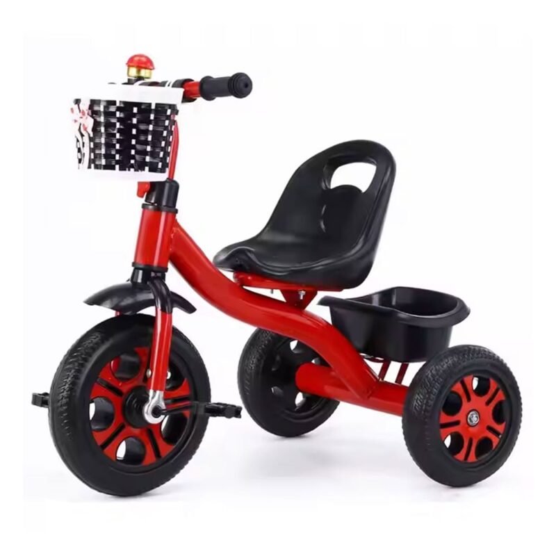 Triciclo Rojo Con Canasta para niños Tejida Úpale - Imagen 4