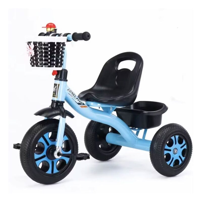 Triciclo Celeste Con Canasta para niños Tejida Úpale - Imagen 4