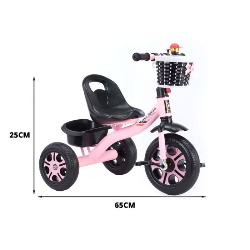 Triciclo Rosa Con Canasta Tejida para niñas Úpale - Imagen 2