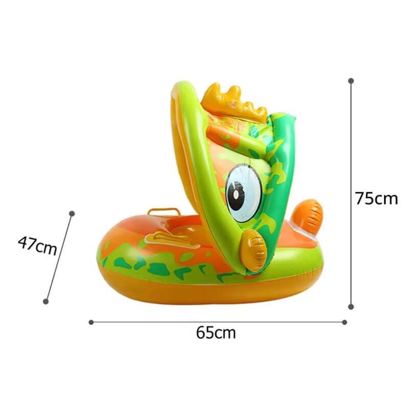Flotador De Piscina con Techo Inflable para bebés Amarillo - Imagen 2