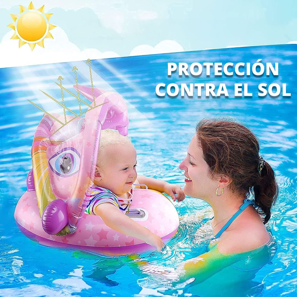 Flotador De Piscina Techo Inflable para bebés Lila - Imagen 4