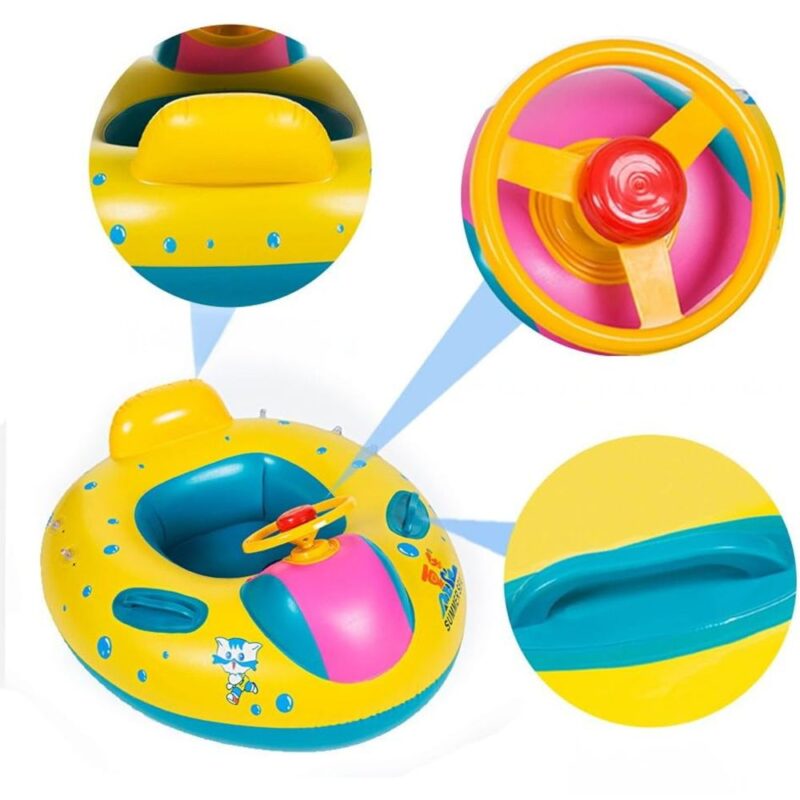 Flotador De Piscina Techo Inflable para bebés Turquesa - Imagen 3