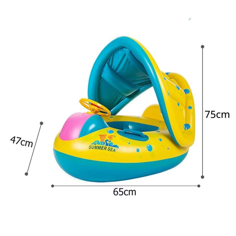 Flotador De Piscina Techo Inflable para bebés Turquesa - Imagen 2