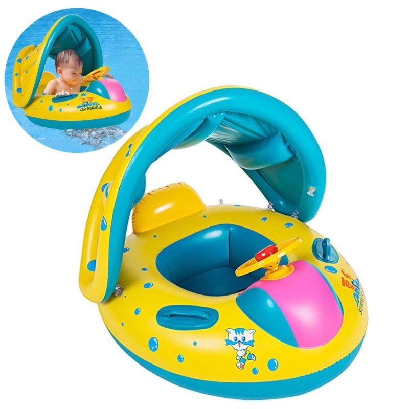 Flotador De Piscina Techo Inflable para bebés Turquesa