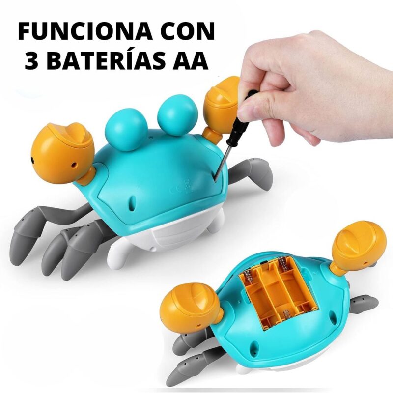 Juguete para bebés Cangrejo Musical Turquesa - Imagen 2