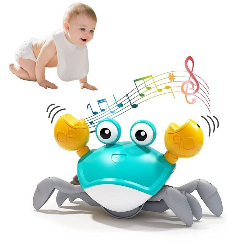 Juguete para bebés Cangrejo Musical Turquesa