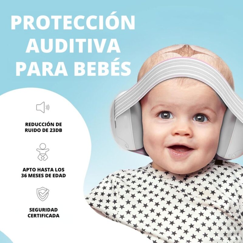 Protector De Oidos para Bebés Úpale Gris - Imagen 2