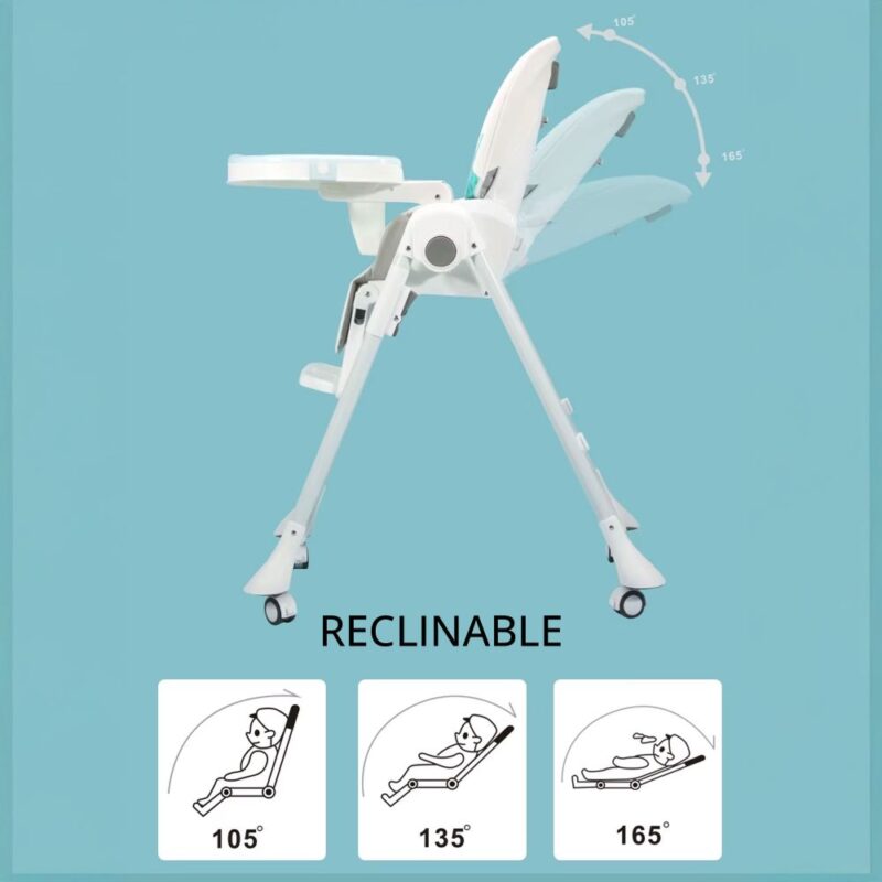 Silla De Comer para bebés Leia Gris Úpale - Imagen 4