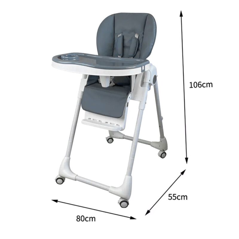 Silla De Comer para bebés Leia Gris Úpale - Imagen 2