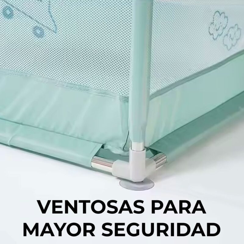 CORRAL PARA BEBÉ FUNKIDS  DINOSAURIO VERDE CON PELOTAS  120X160 CM  ÚPALE - Imagen 2