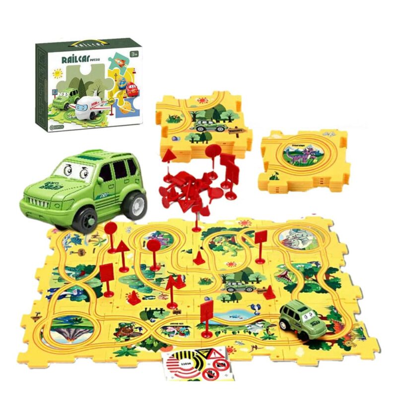 Pista Eléctrica Armable Dino 25 Piezas Úpale