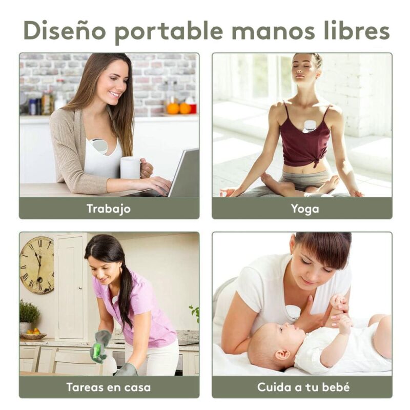 Extractor Eléctrico de Leche Materna Inalámbrico S10 Gris Pro Úpale - Imagen 2