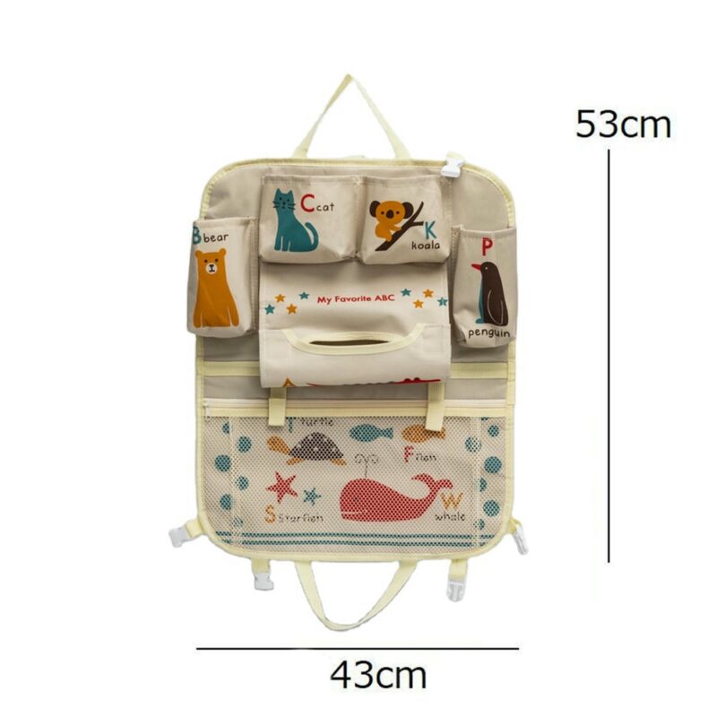 Organizador De Asiento de Carro Oso Celeste Úpale - Imagen 3