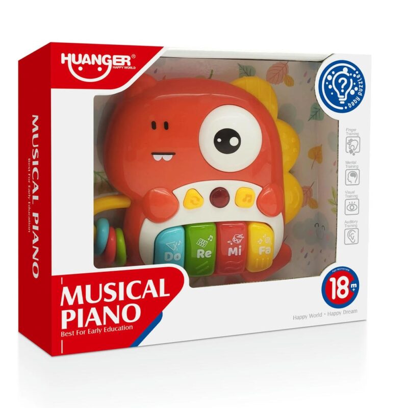 Piano Musical para Bebés Dino Rojo Úpale - Imagen 3