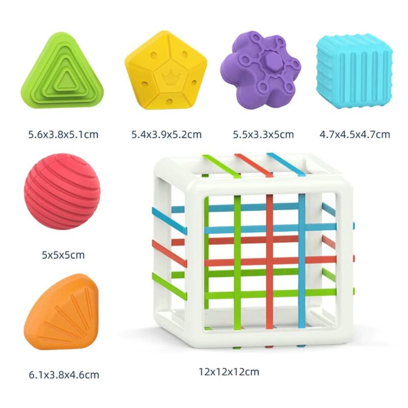 Juguete Cubo Encajable De Formas Geométricas Úpale - Imagen 4