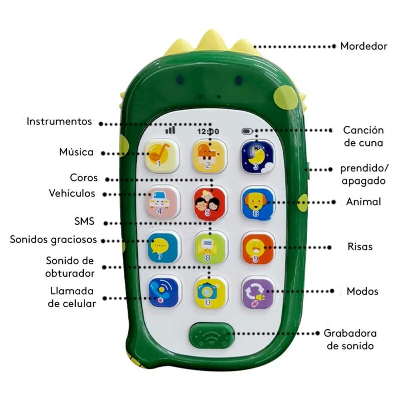 Juguete Teléfono Musical Conejo Úpale - Imagen 4