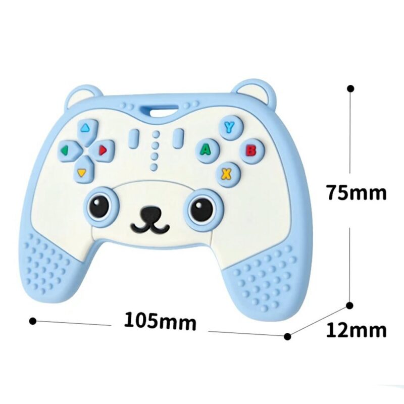 Set Masticador Para Bebes Palanca De Play + Control Remoto Celeste Úpale - Imagen 3