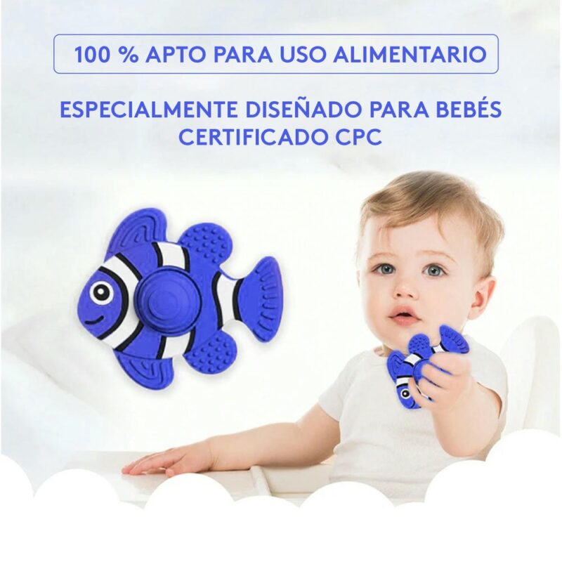 Masticador para bebés Pez Azul Oscuro Úpale - Imagen 3