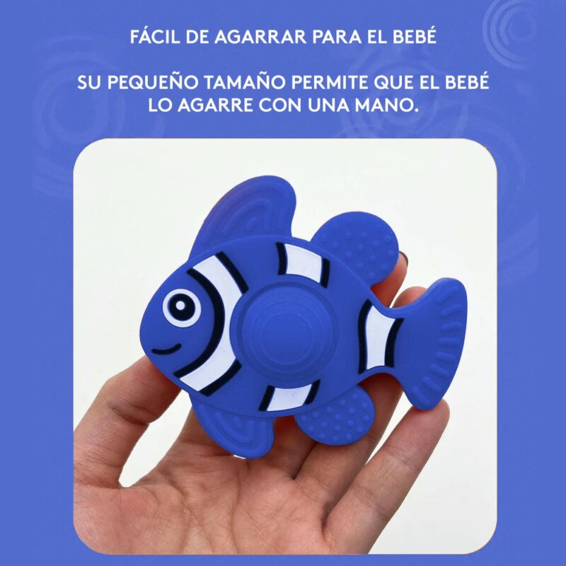 Masticador para bebés Pez Azul Oscuro Úpale - Imagen 4