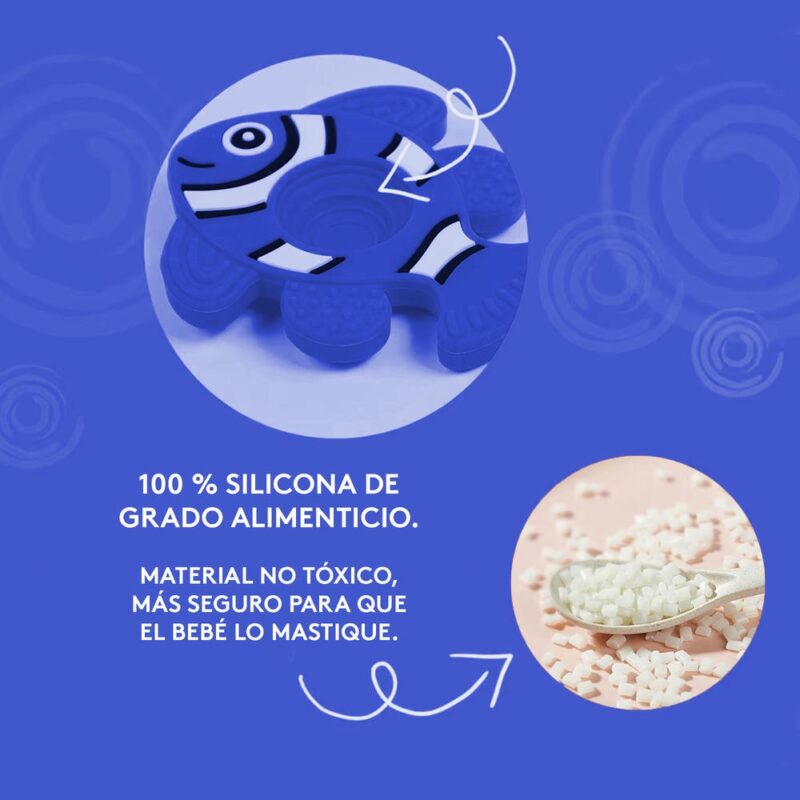 Masticador para bebés Pez Azul Oscuro Úpale - Imagen 7