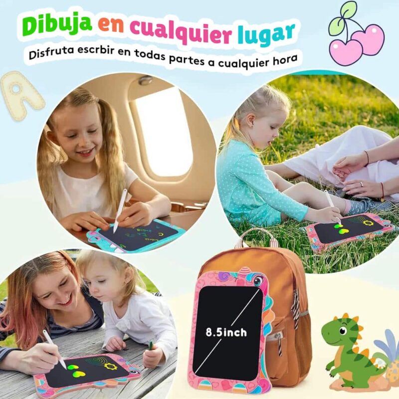 Tablet Para Niños LCD Multicolor 23x16cm Rosa Úpale - Imagen 4